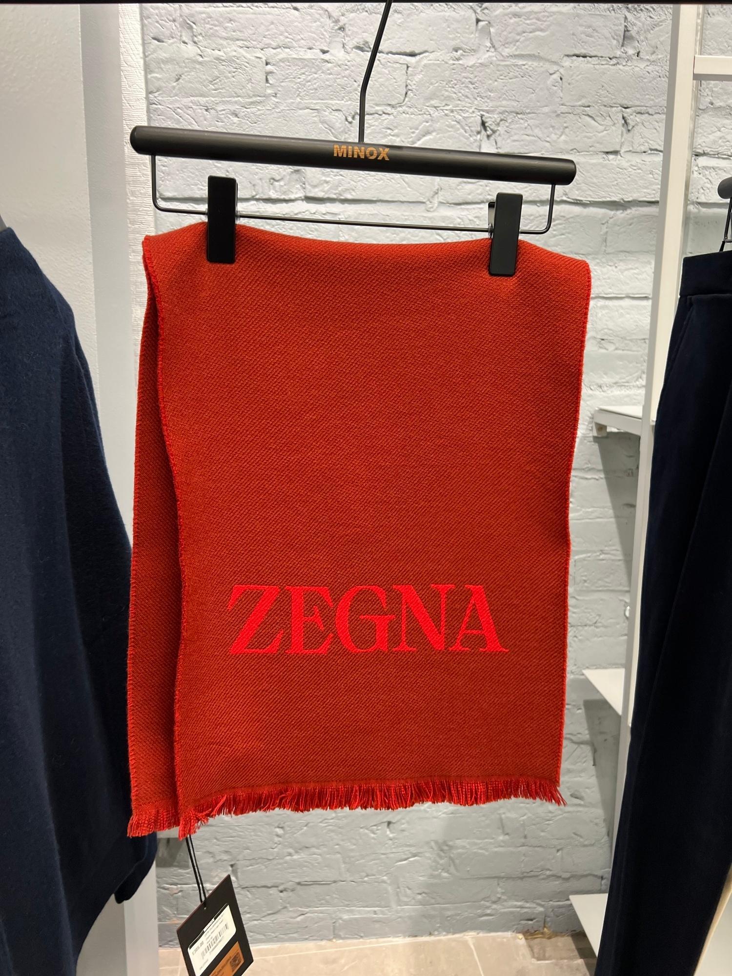 ZEGNA Logo Scarf In Red Product Image