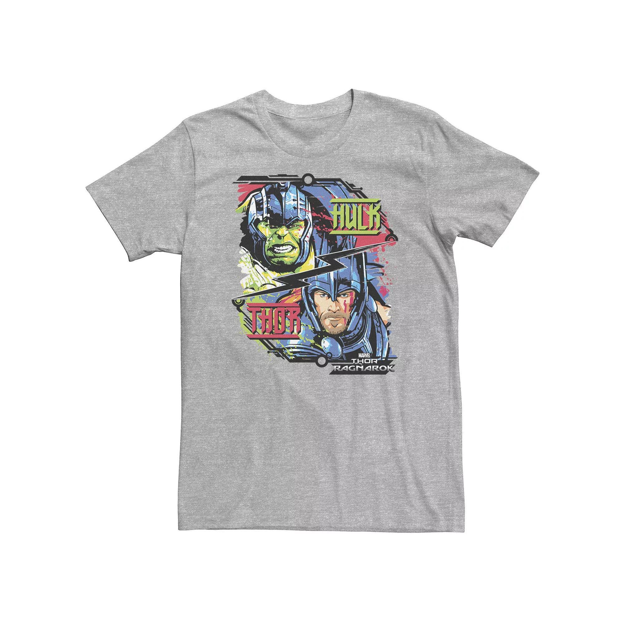 Big & Tall Marvel Thor Ragnarok Hulk Champ Versus God of Thunder Tee, Men's, Size: 4XL, Athletic Grey Product Image