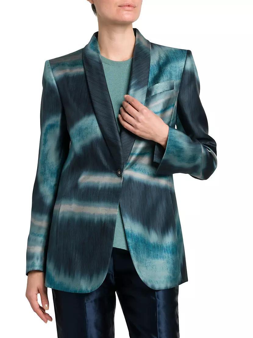 Tie-Dye Silk Blazer Product Image