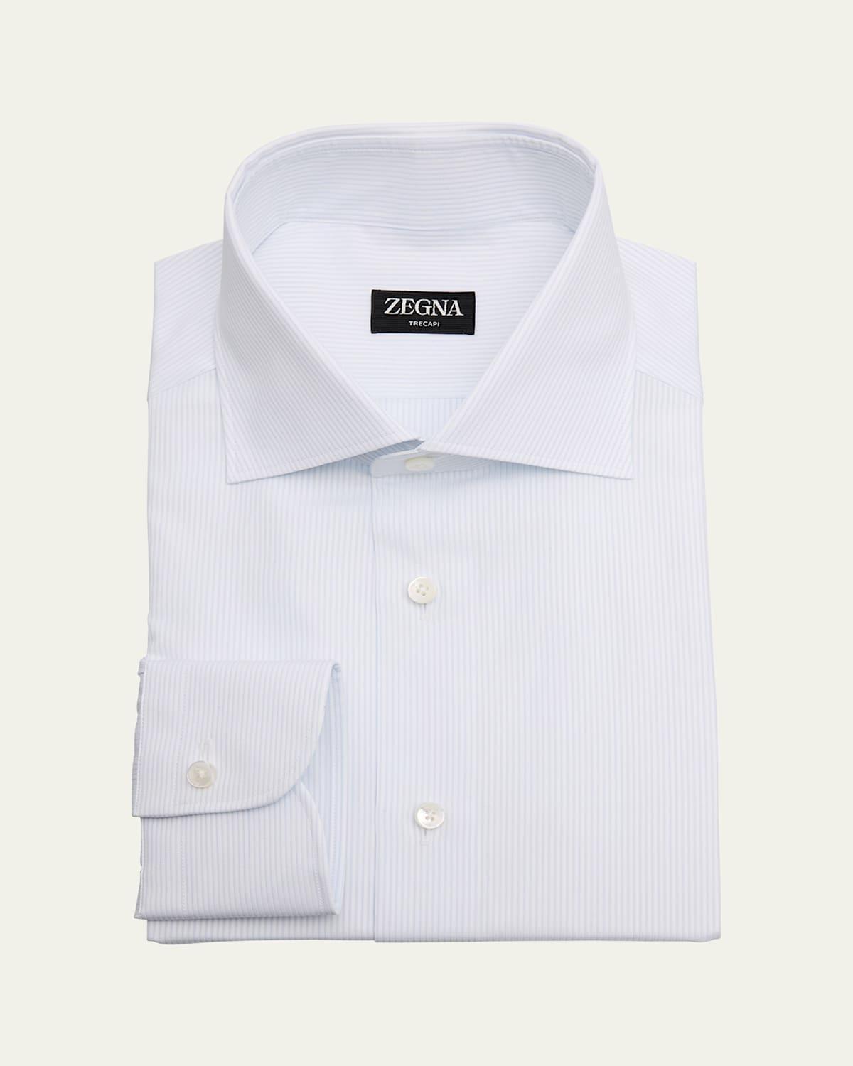 Mens Trecapi Cotton Micro-Stripe Dress Shirt Product Image