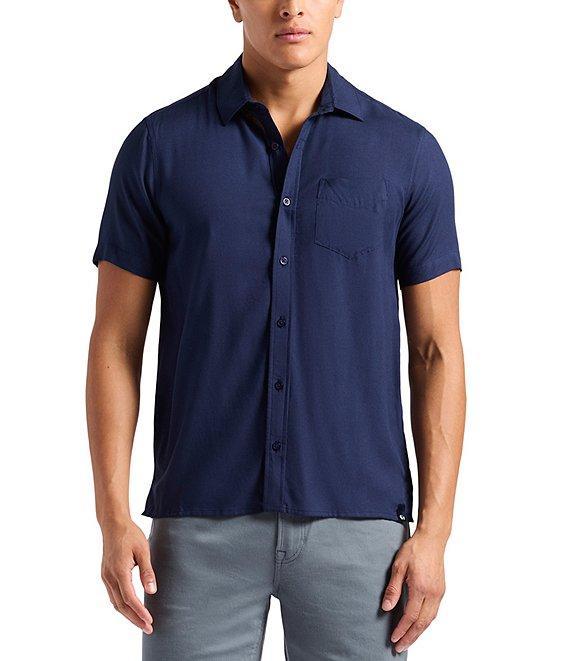 Buffalo David Bitton Sirilo Solid Short Sleeve Woven Shirt Product Image