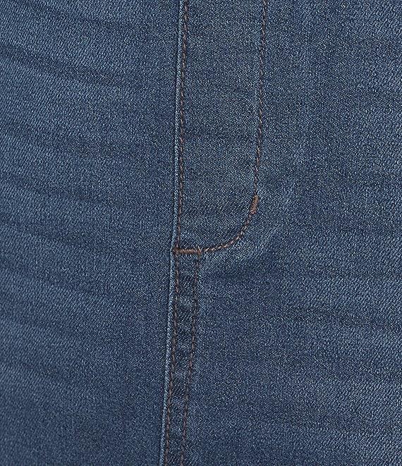 Code Bleu Mid Rise Frayed Hem Stretch Denim Skort Product Image