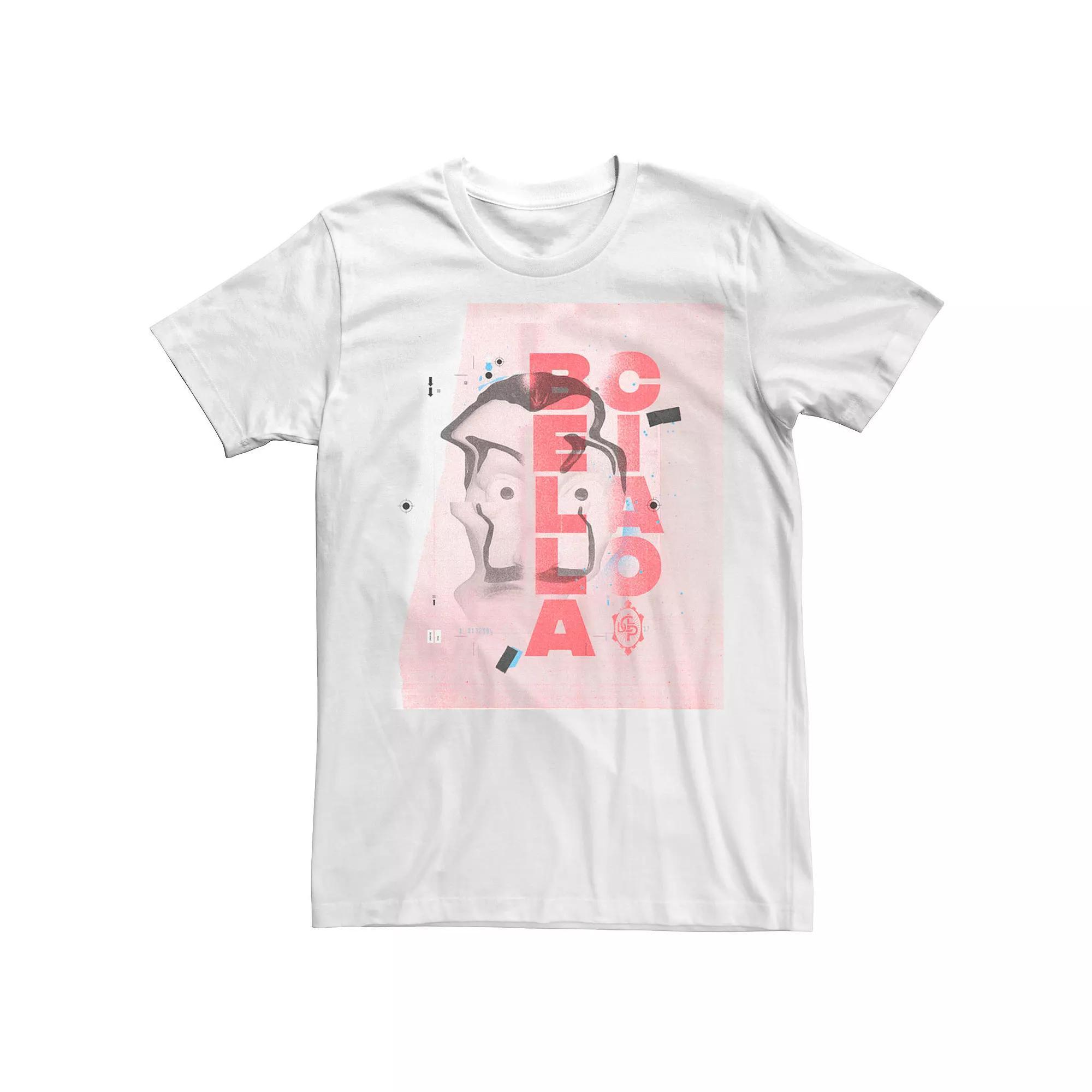 Men's Netflix La Casa De Papel Warped Mask Tee,  Product Image