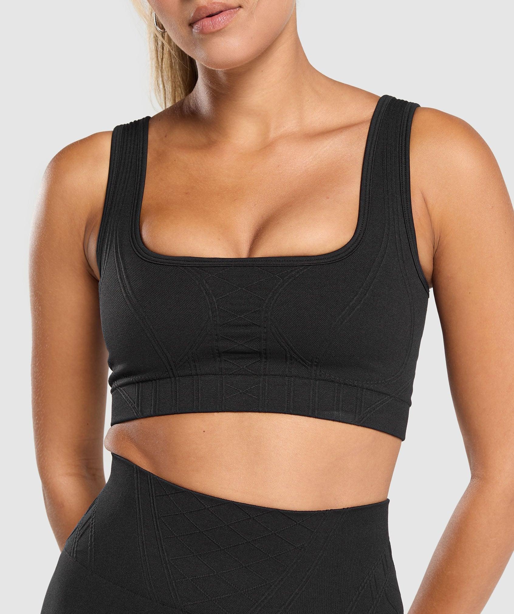 Gymshark Corset Seamless Sports Bra - Black Female Product Image