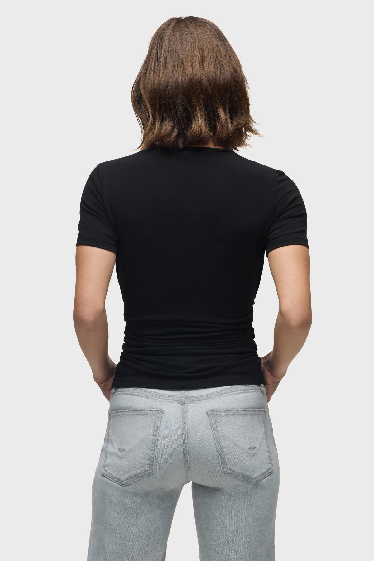 Ruched Crew Neck Top Female Product Image