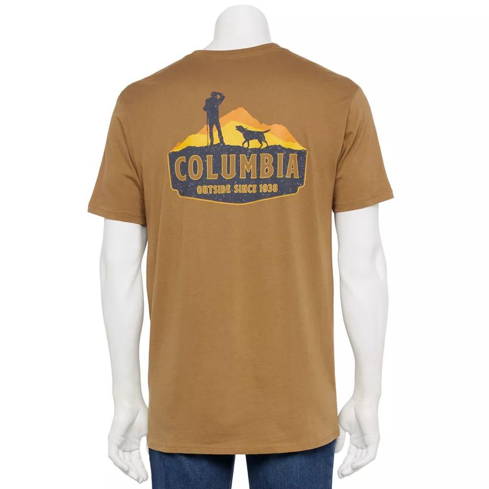 Men's Columbia Short Sleeve Back Graphic Tee, Size: Small, Delta Product Image