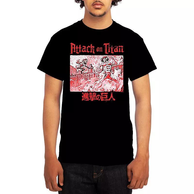 Men's Attack on Titan Red Titan Versus Titan Tee, Boy's, Size: XL, Black Product Image