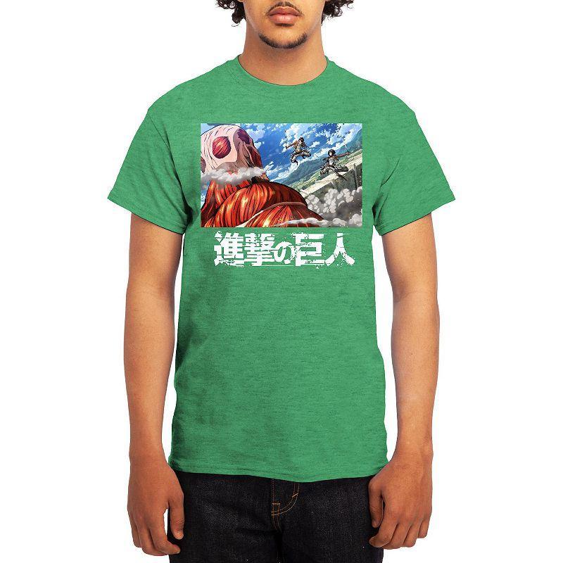 Men's Attack on Titan Action Fight Titan Clouds Tee, Boy's, Size: Small, Ath Grey Product Image