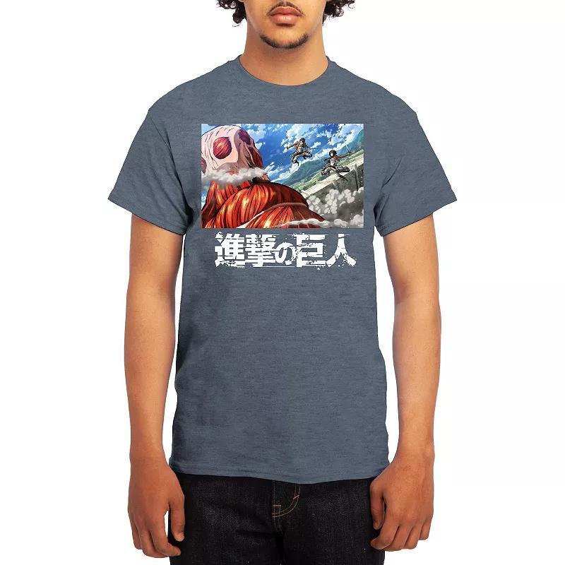 Men's Attack on Titan Action Fight Titan Clouds Tee, Boy's, Size: Small, Ath Grey Product Image