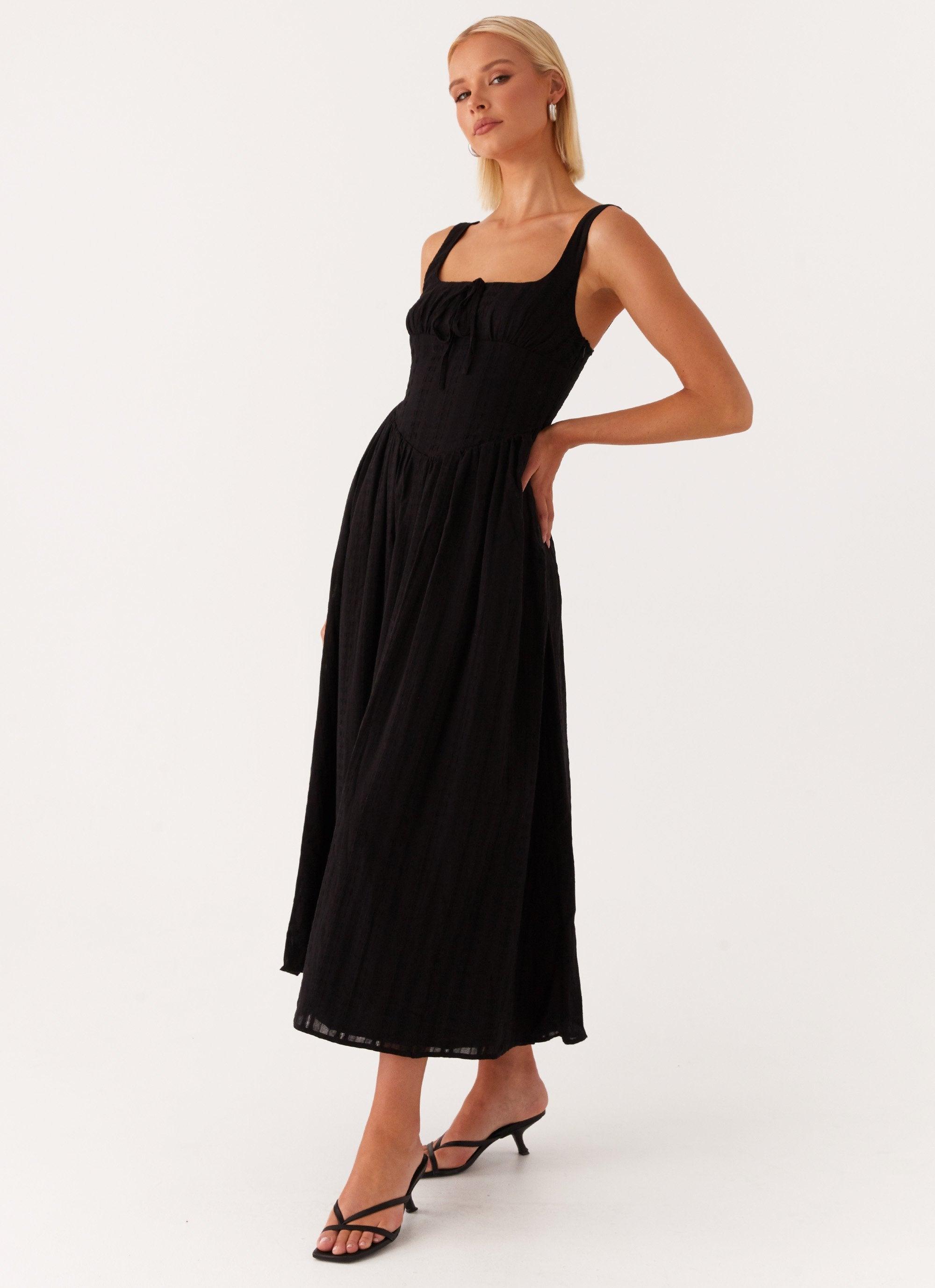 Pascuelle Midi Dress - Black Product Image