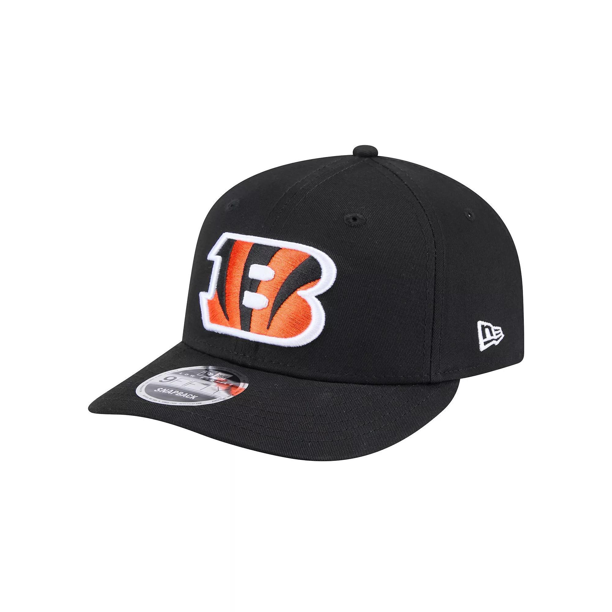 Men's New Era Black Cincinnati Bengals Main Low Profile 9FIFTY Snapback Hat Product Image