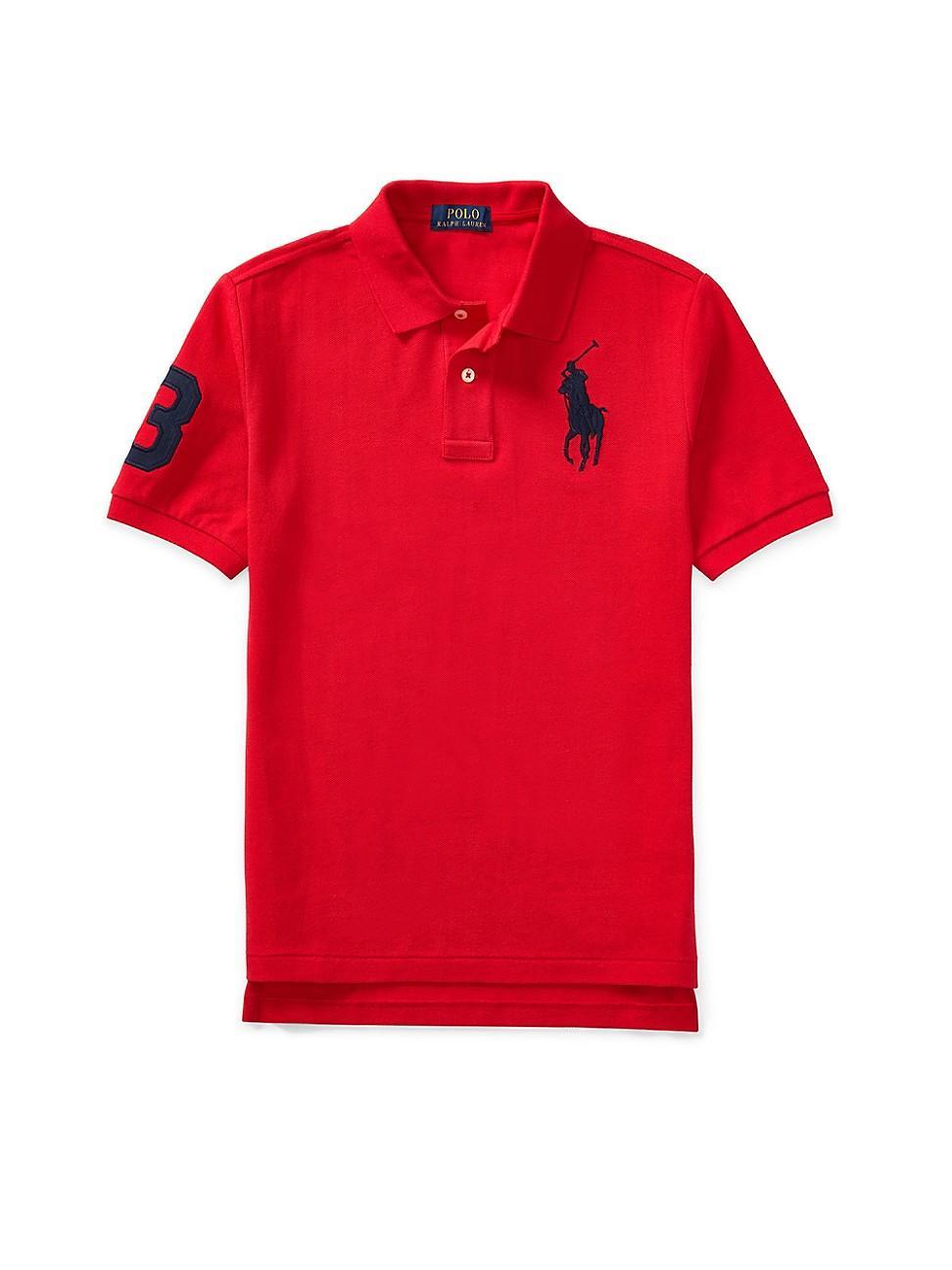 Boys Big Pony Pique Knit Polo, Size 2-7 Product Image