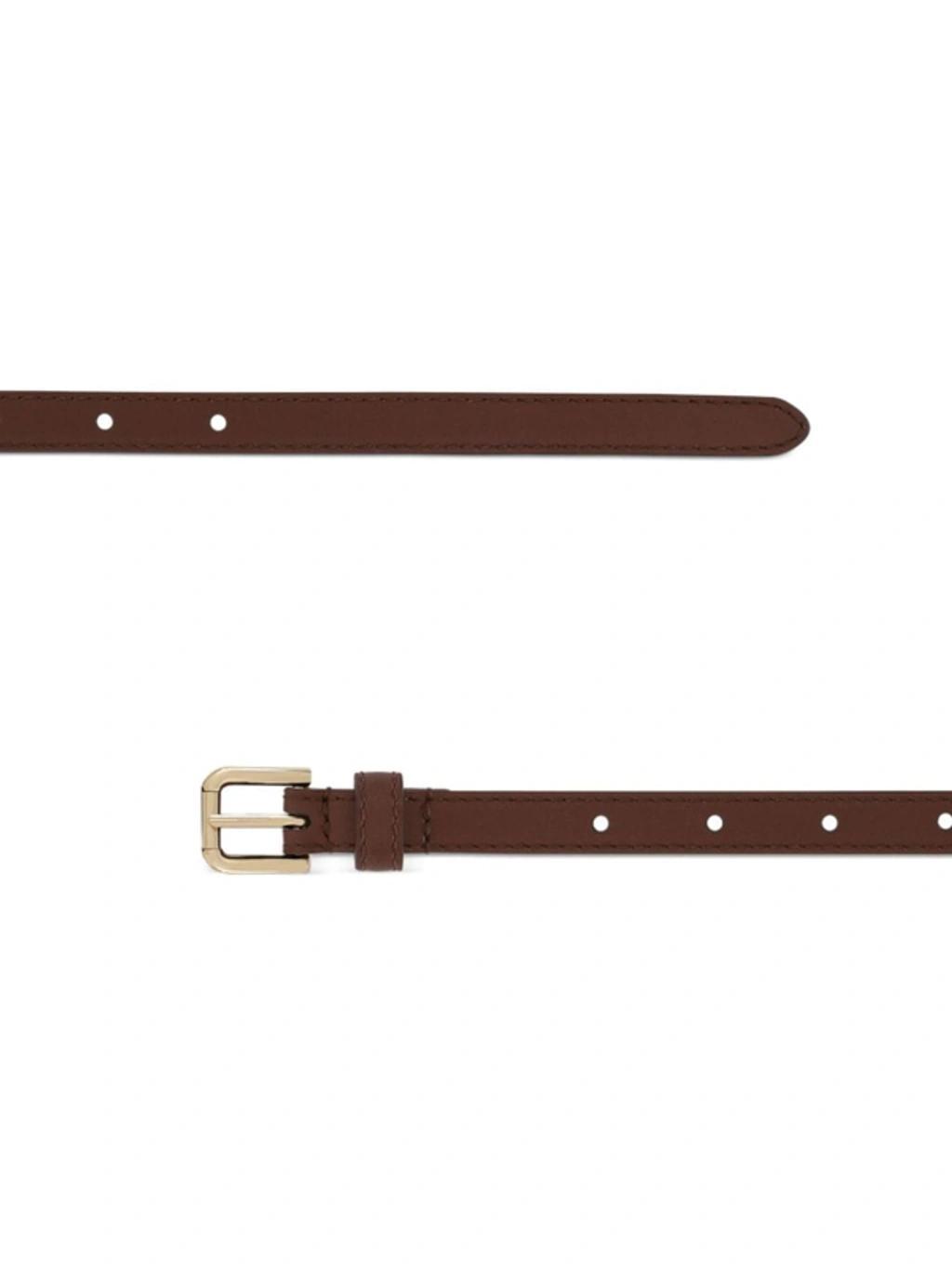 DOLCE & GABBANA Buckled Leather Belt In Brown Product Image