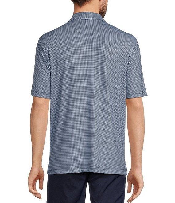 Roundtree & Yorke Performance Gingham Print Polo Shirt Product Image