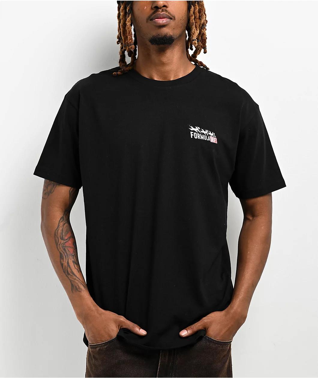Formula Drift Hyaku Hachi Ju Black T-Shirt Product Image