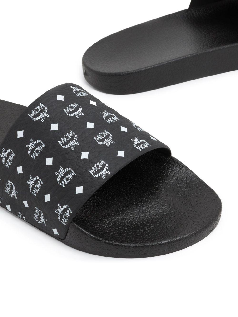 logo-print single-strap slides Product Image