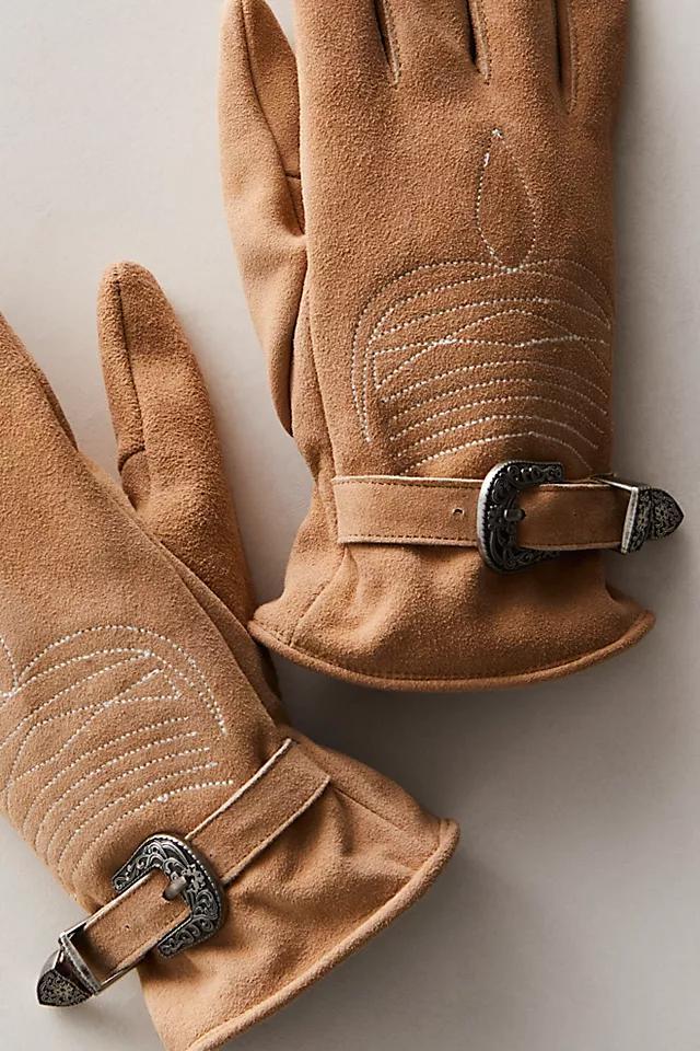 Distressed Leather Western Gloves Product Image