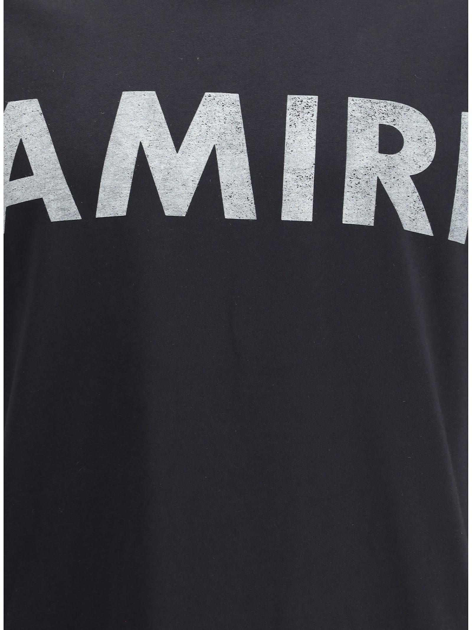 AMIRI Black Cotton T-shirt With Bold Logo Statement Product Image