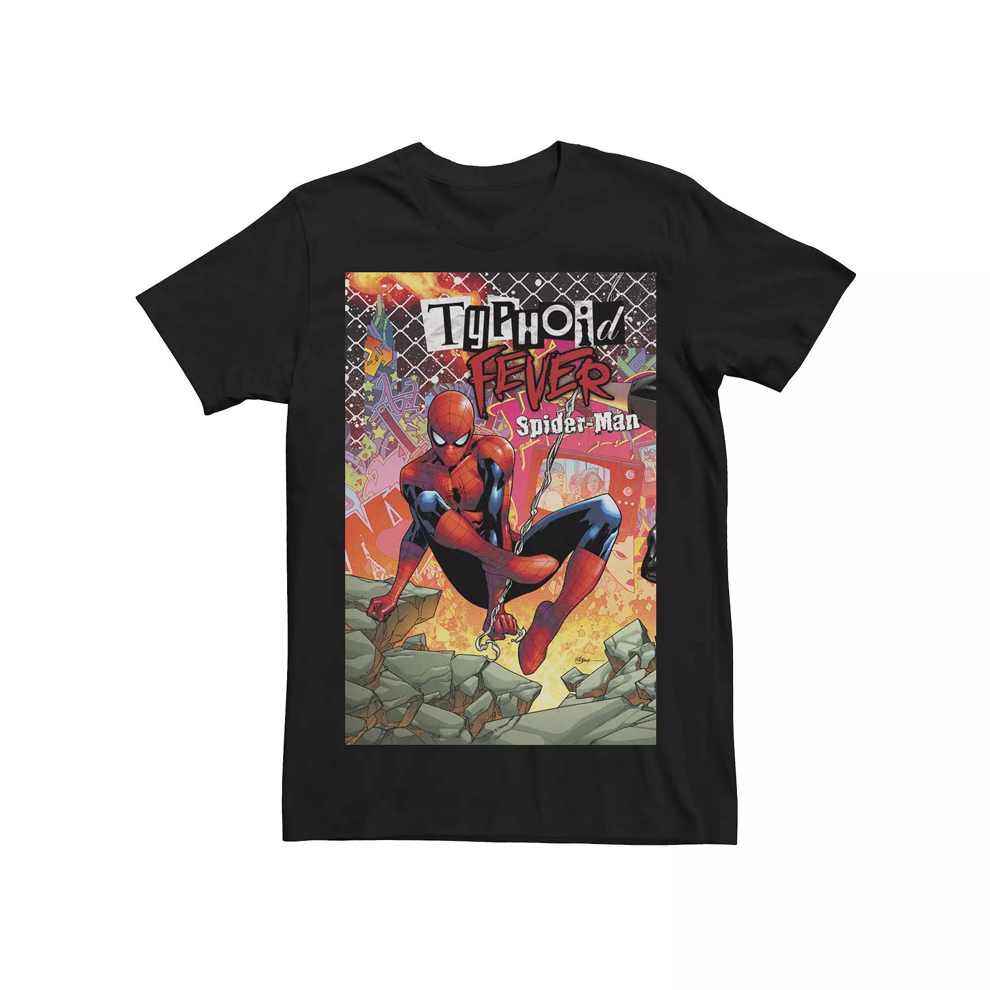 Men's Marvel's Typhoid Fever Spider-Man (2018) # Comic Cover Tee, Size: 3XL, Black Product Image