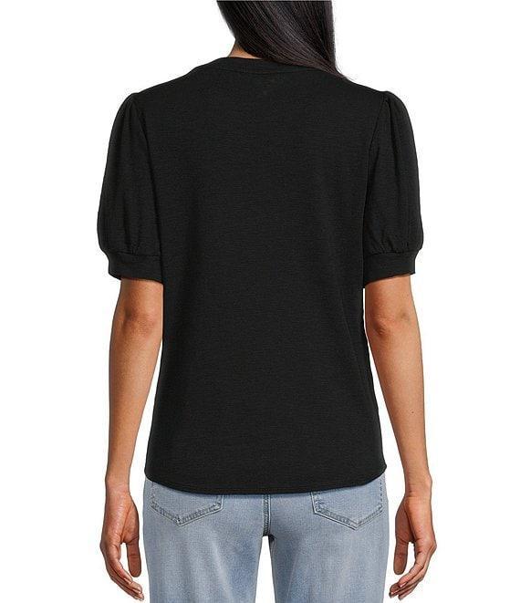 Tommy Bahama Ashby Isles Slub Rib Crew Neck Short Puff Sleeve Top Product Image