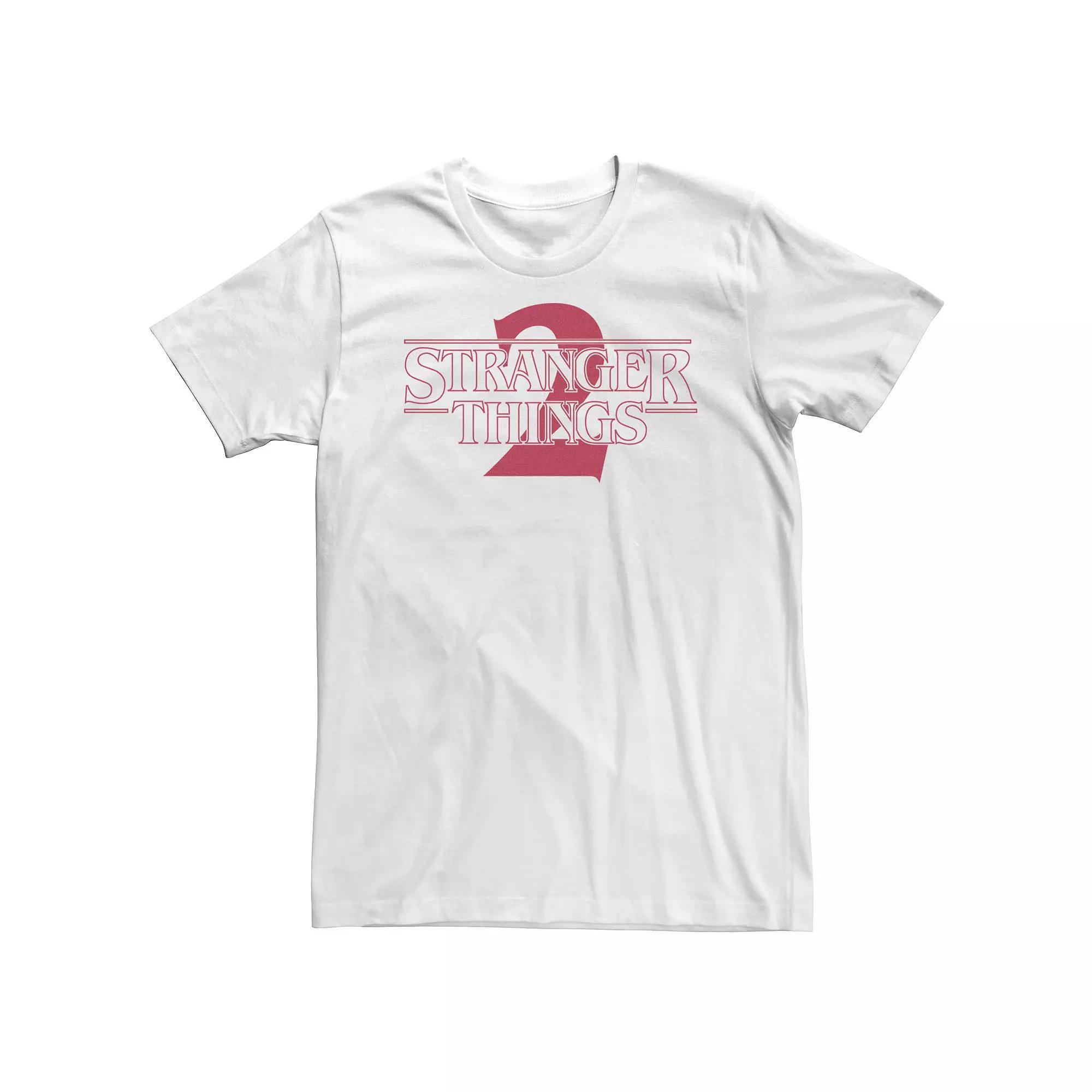 Big & Tall Netflix Stranger Things 2 Solid Logo Tee, Men's, Size: 4XL, White Product Image