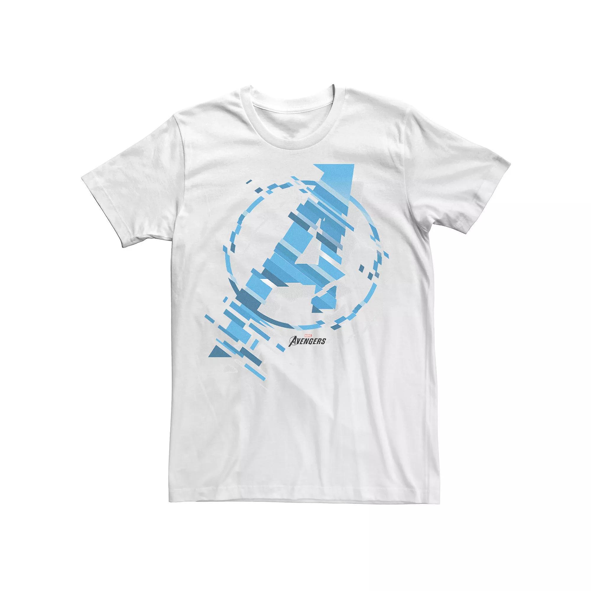 Men's Marvel Avengers Symbol Digital Glitch Tee,  Product Image