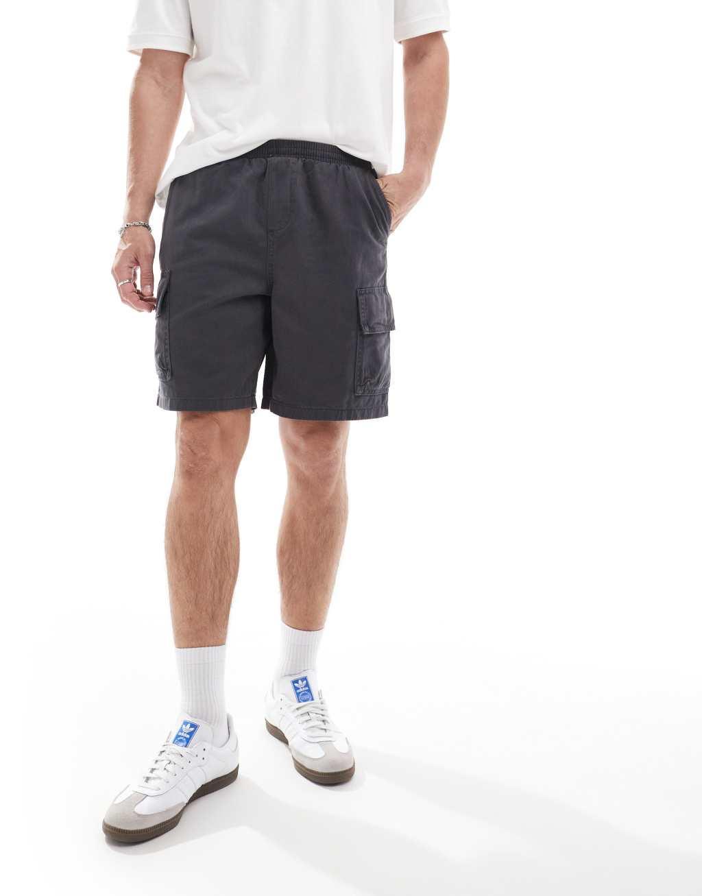 ASOS DESIGN cargo short in black Product Image