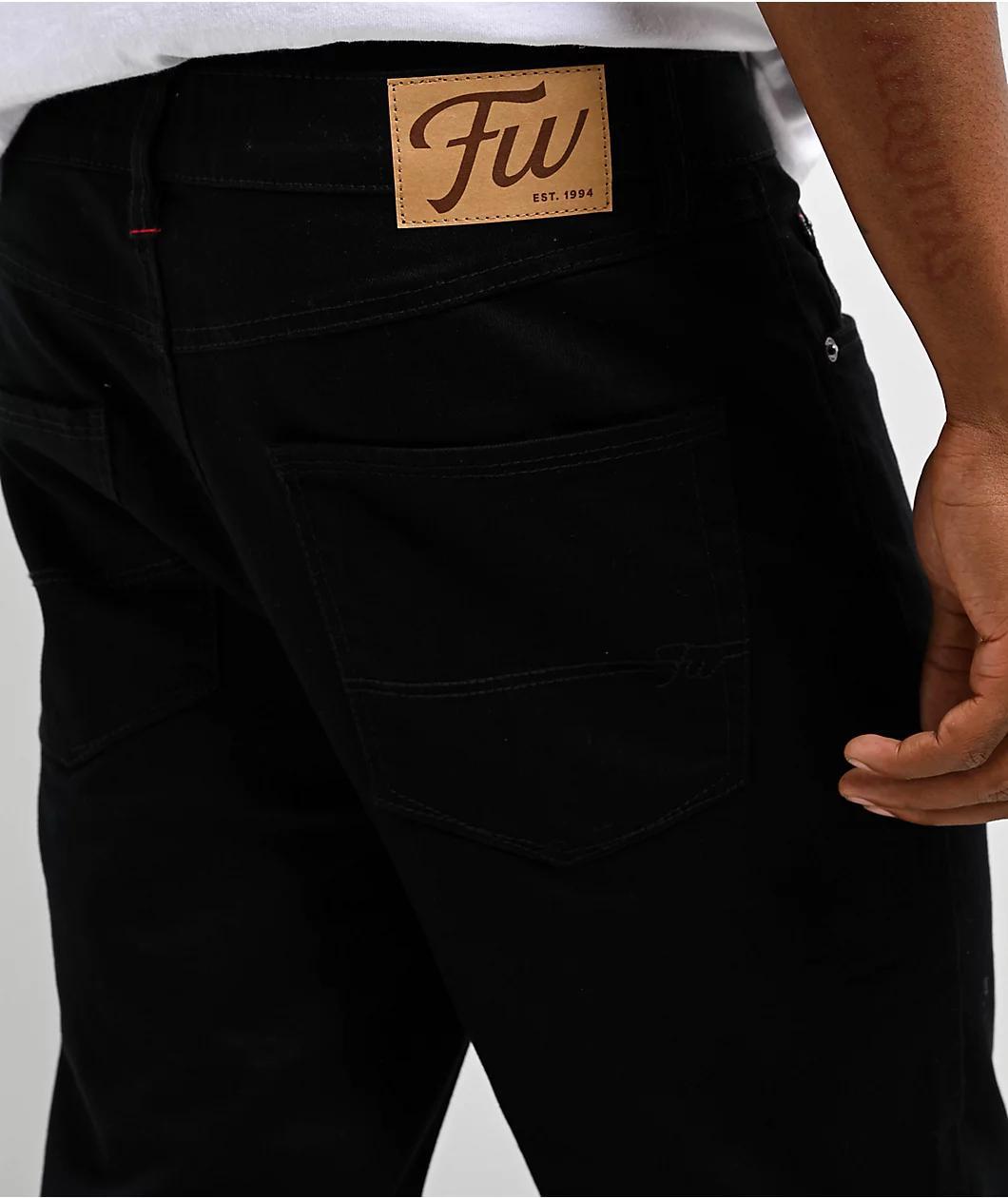 Freeworld Black Denim Straight Fit Jeans Product Image