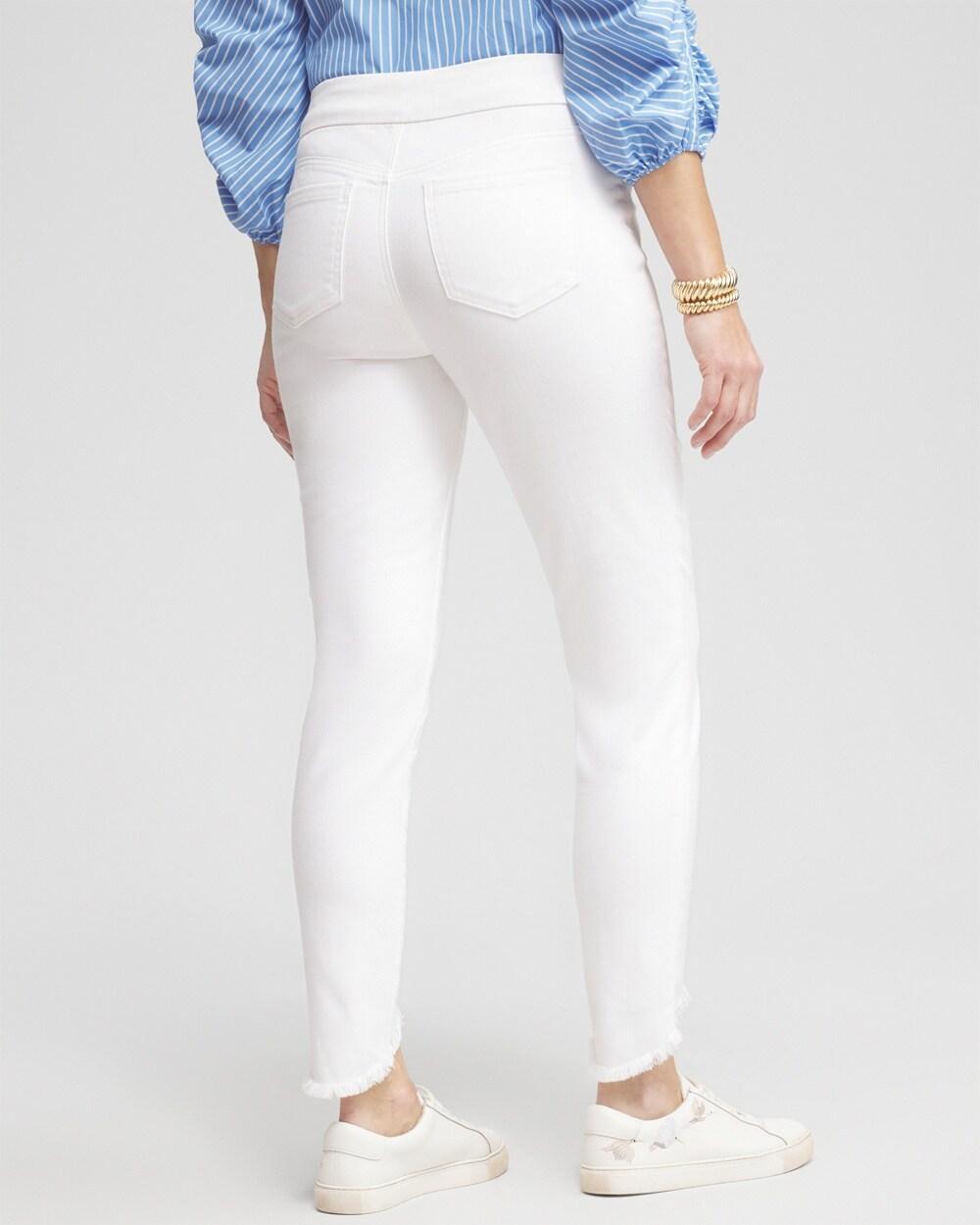 No Stain Fray Hem Ankle Jeggings Product Image