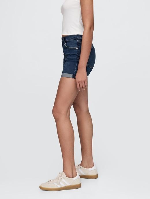 5" Mid Rise Denim Girlfriend Shorts Product Image