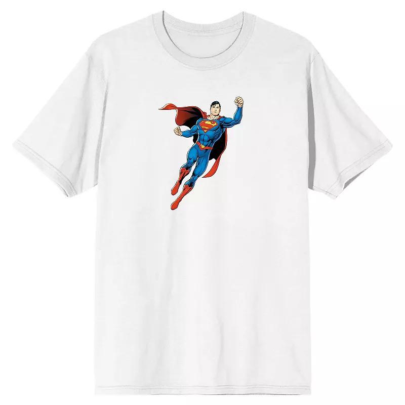 Men's Superman Superhero Power Pose Tee, Size: XXL, White Product Image