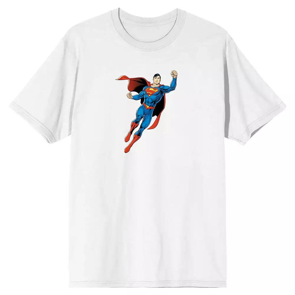 Men's Superman Superhero Power Pose Tee, Size: XXL, White Product Image