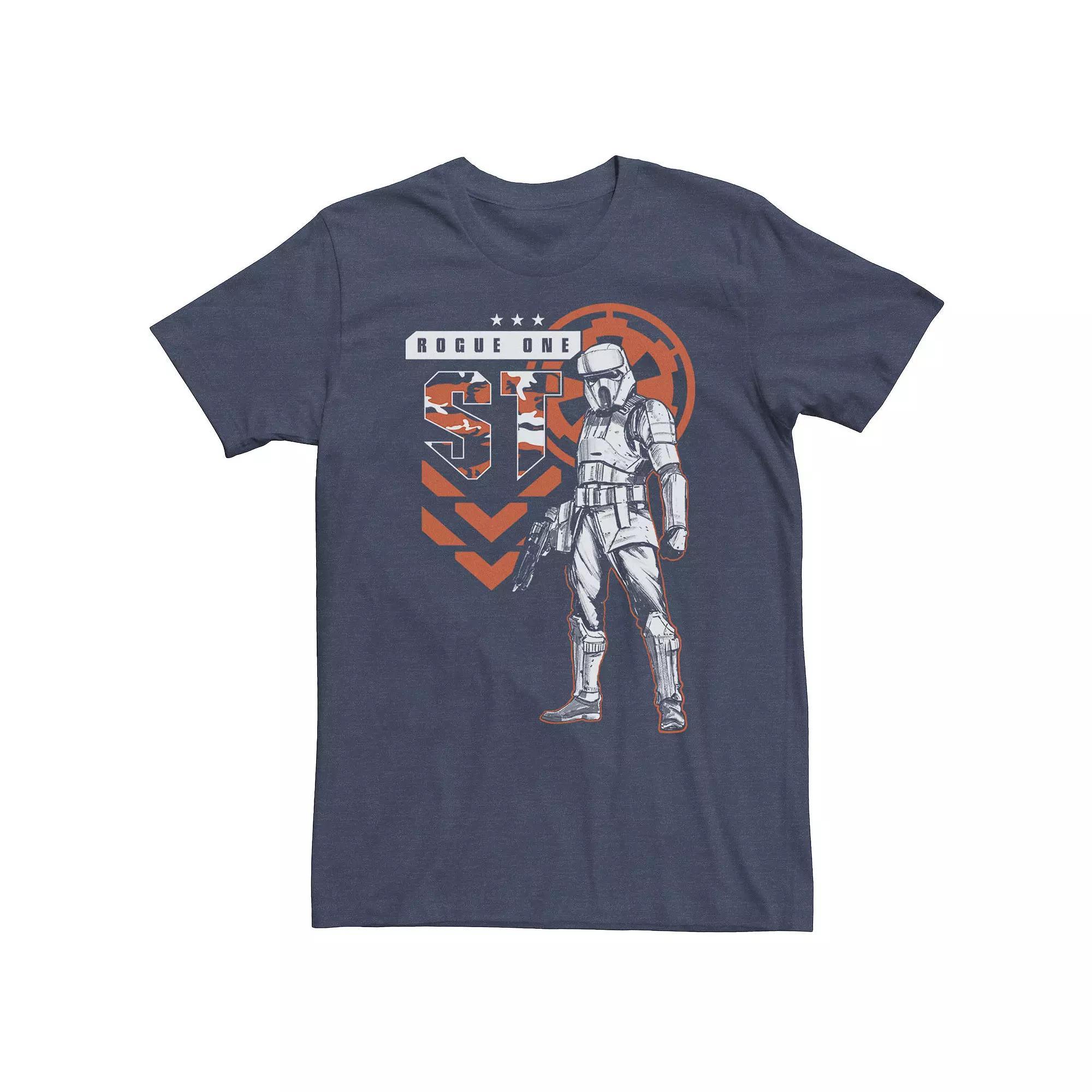 Big & Tall Star Wars Trooper 3 Star Profile Tee, Men's, Size: 4XL Tall, Navy Grey Product Image