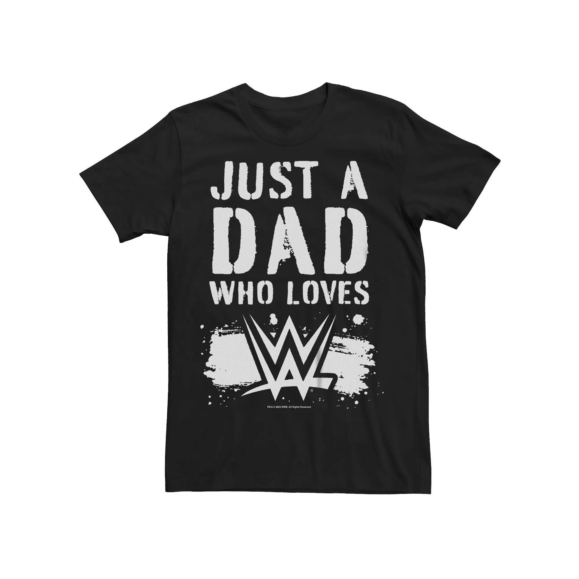 Big & Tall Just A Dad Who Loves WWE Graphic Tee, Men's,  Product Image