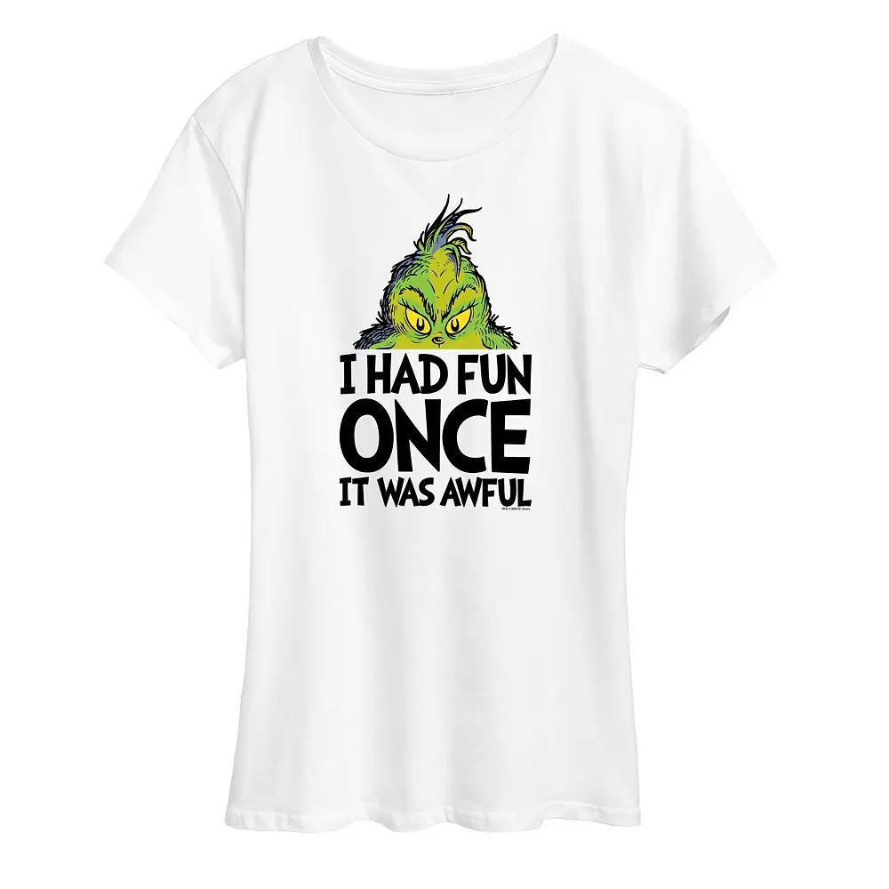 Women's Dr. Seuss The Grinch Had Fun Once Graphic Tee, Girl's,  Product Image