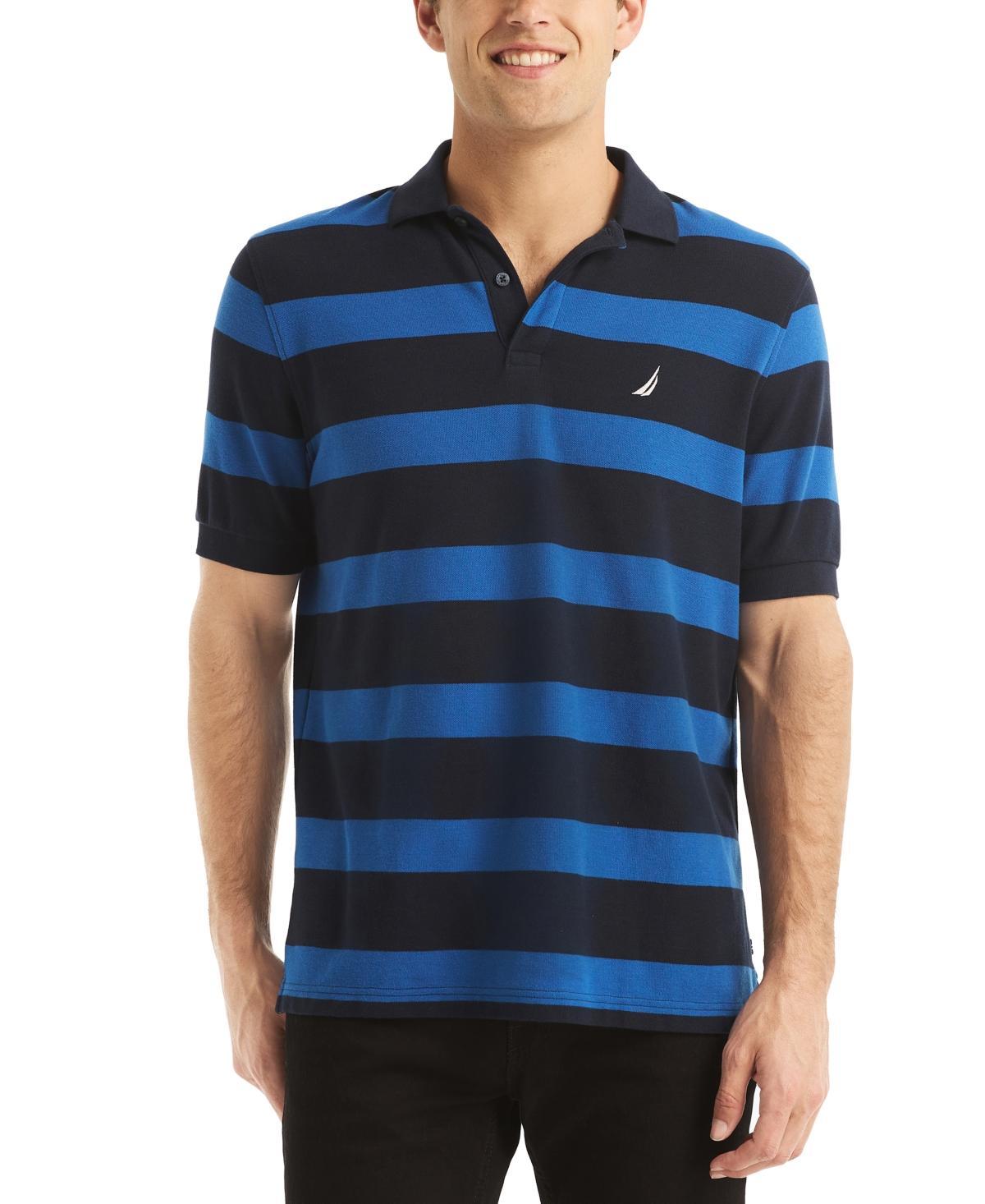 Nautica Mens Classic Short Sleeve Striped Deck Polo Shirt Product Image