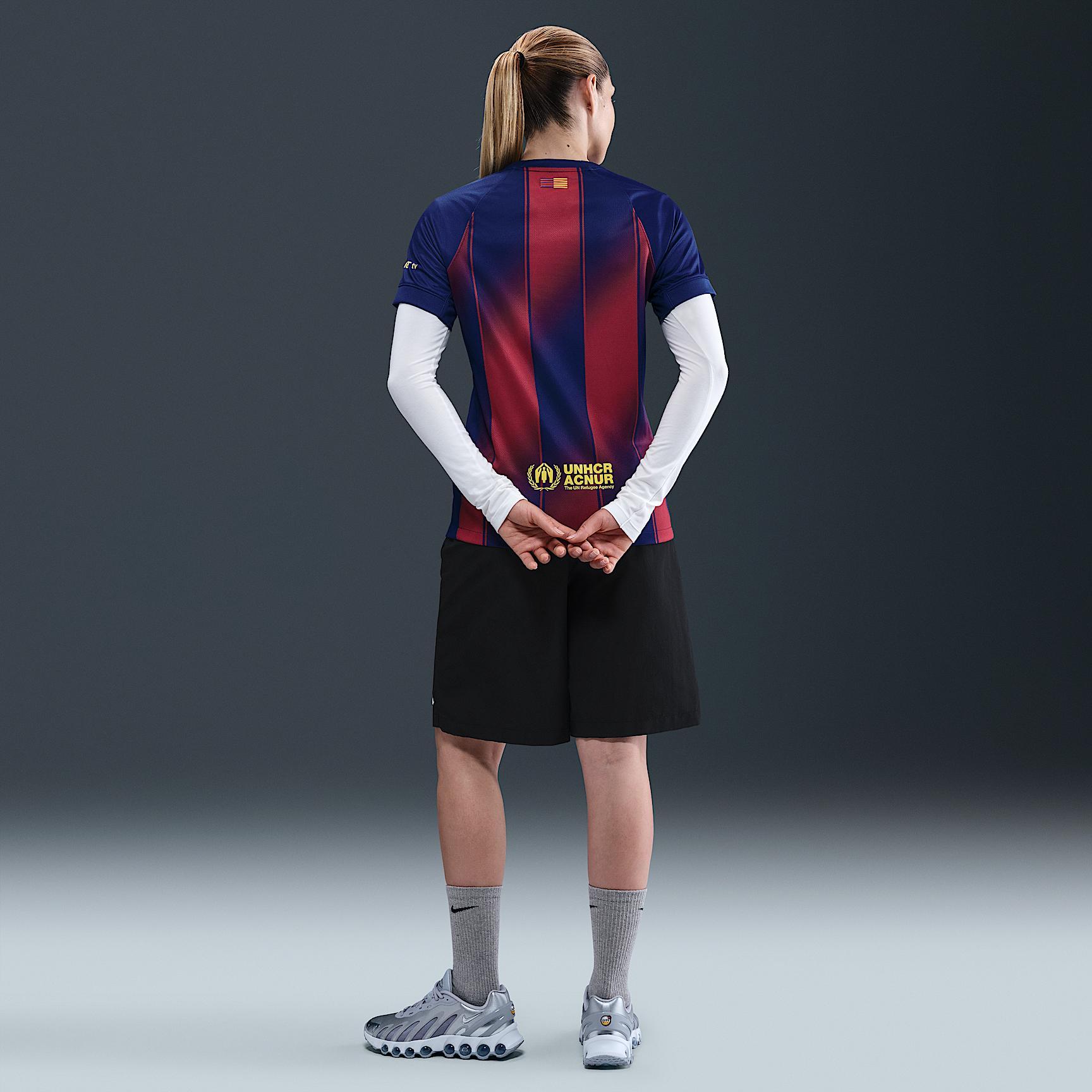 FC Barcelona 2025/26 Stadium Home Nike Women's Dri-FIT Soccer Replica Jersey Product Image
