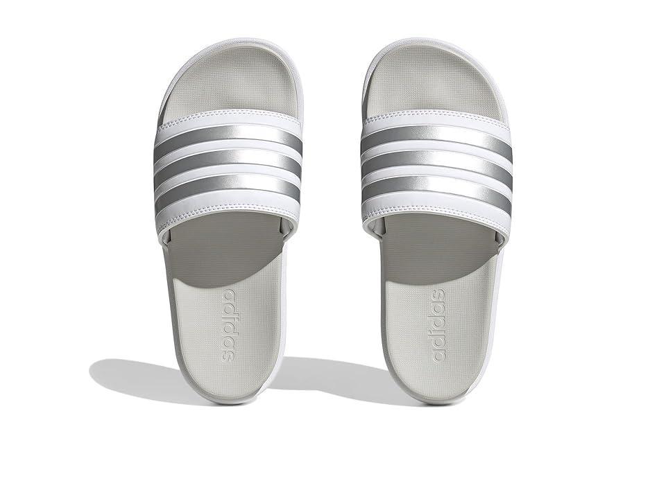 adidas Adilette Platform Slides Zero Metallic/Grey) Women's Sandals Product Image