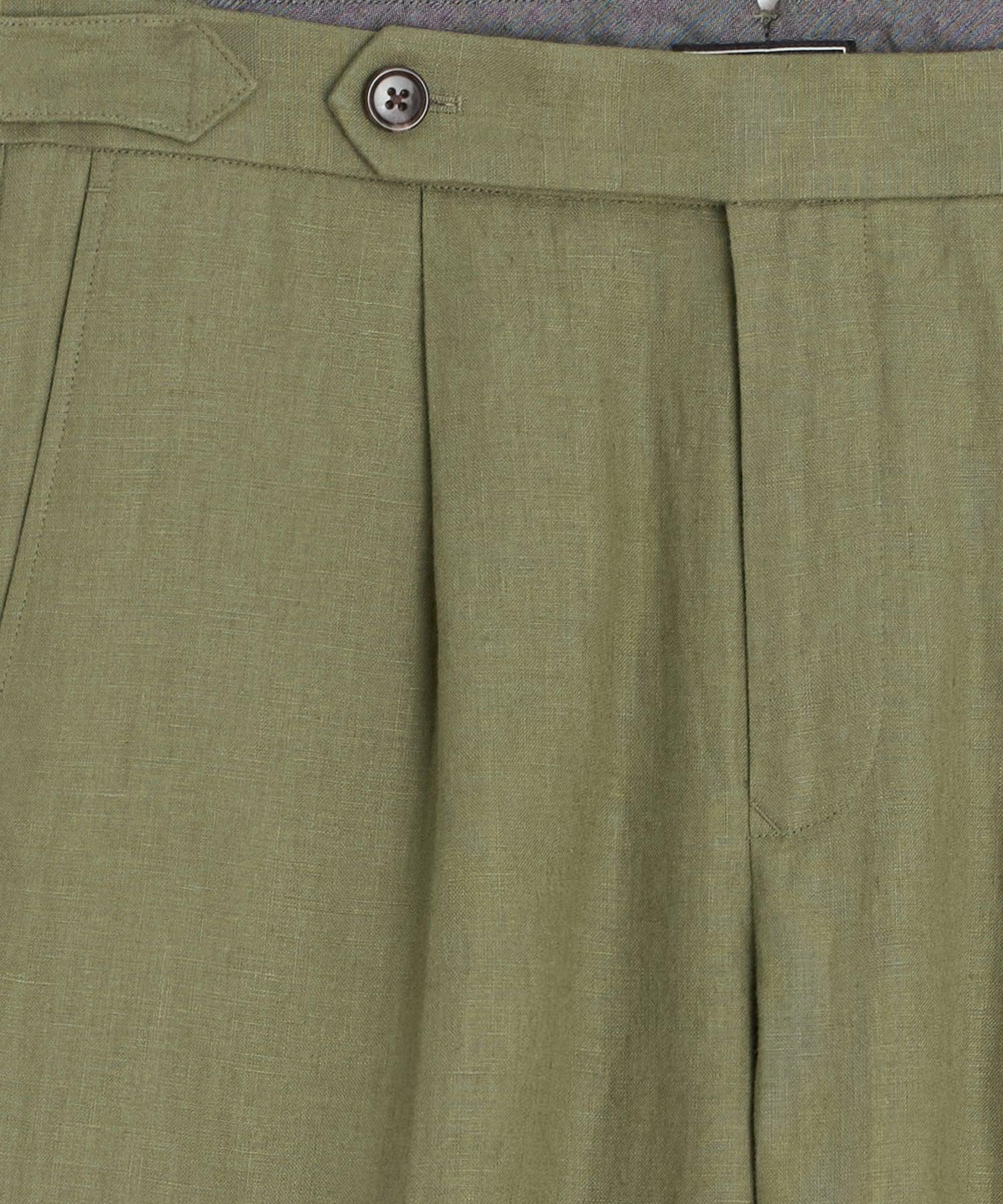 Straight Fit Irish Linen Side Tab Trouser Product Image