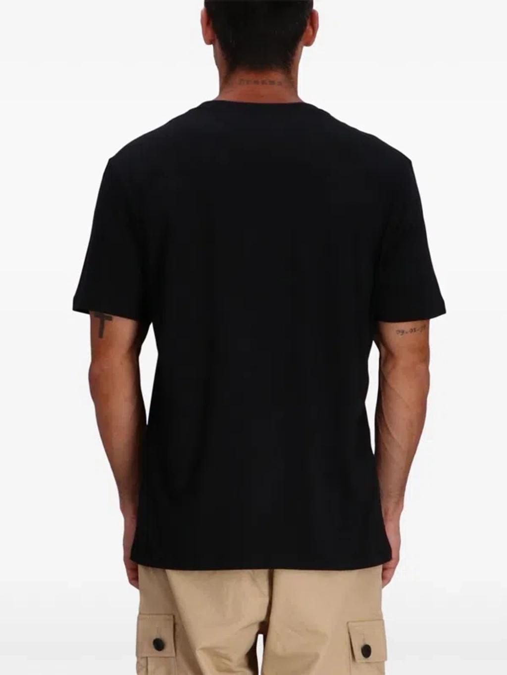 HUGO BOSS Logo-print Cotton T-shirt In Black Product Image