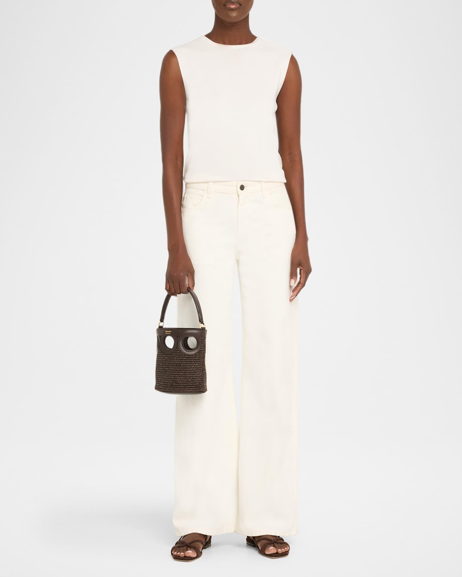 Cutout Raffia Bucket Bag Product Image