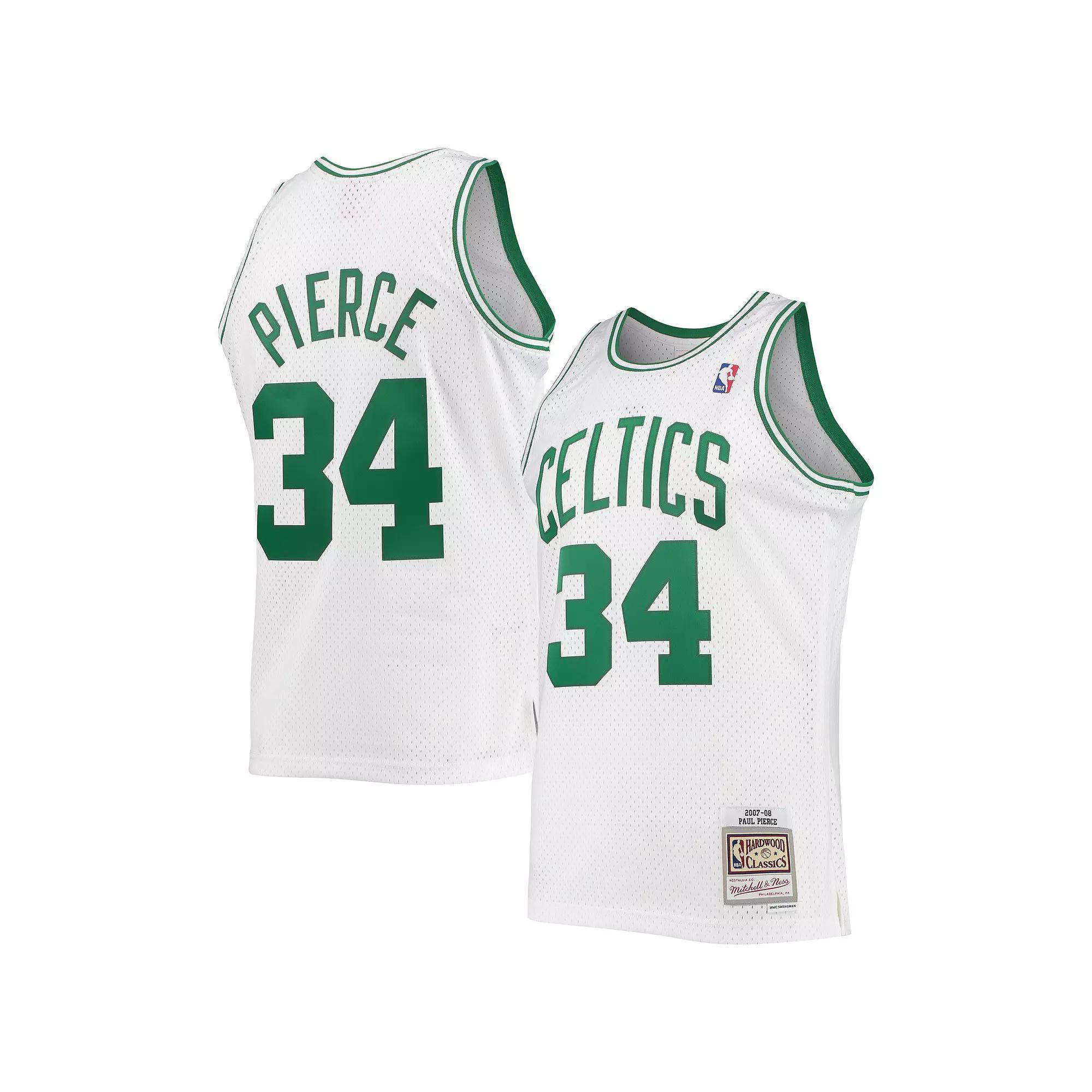 Men's Mitchell & Ness Paul Pierce White Boston Celtics Hardwood Classics Swingman Jersey,  Product Image