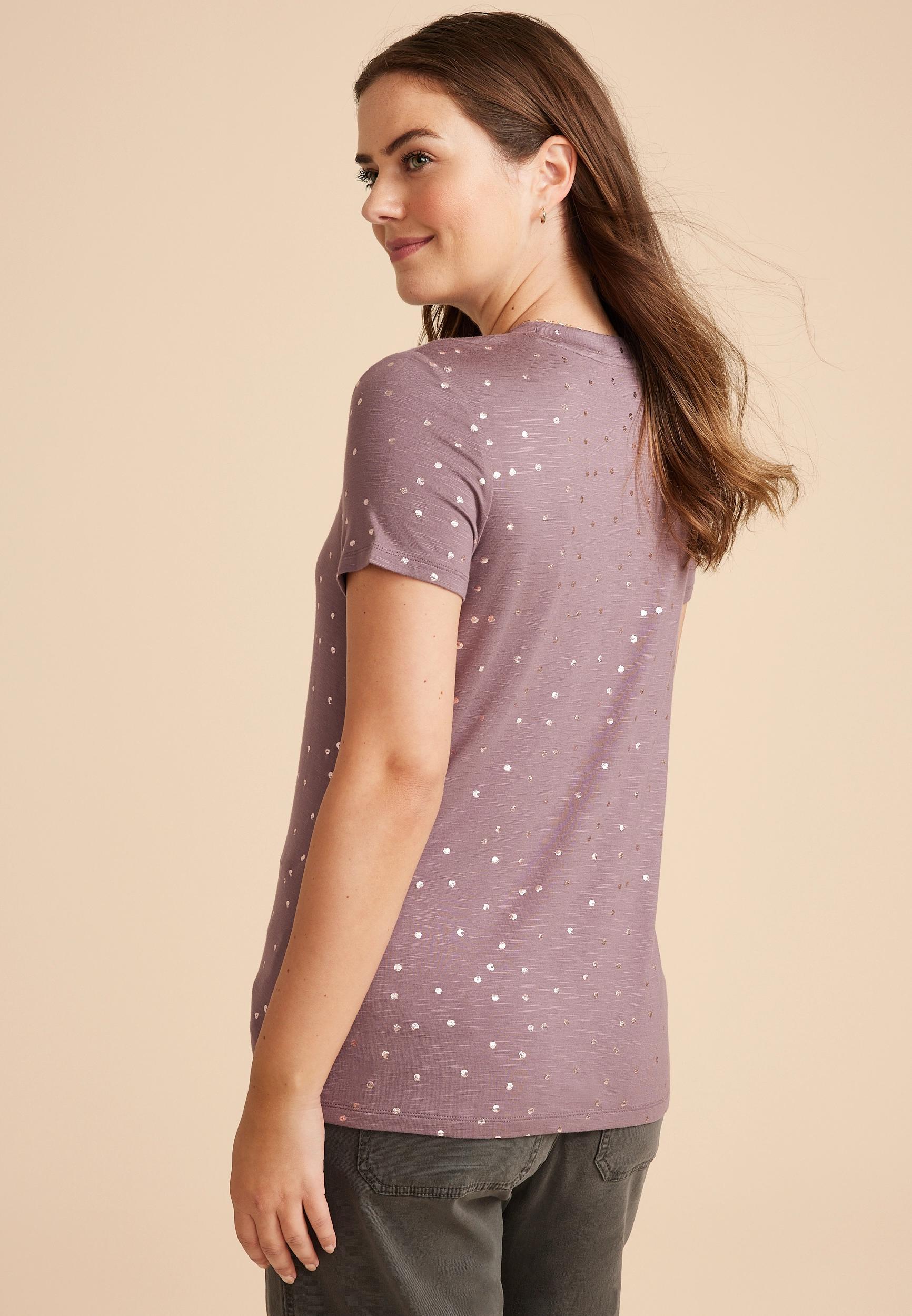 24/7 Kennedy Polka Dot Crew Neck Tee Product Image