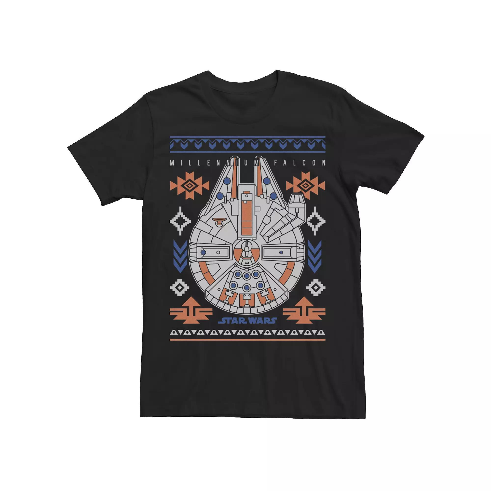 Men's Star Wars Falcon Aztec Pattern Tribal Tile Tee,  Product Image