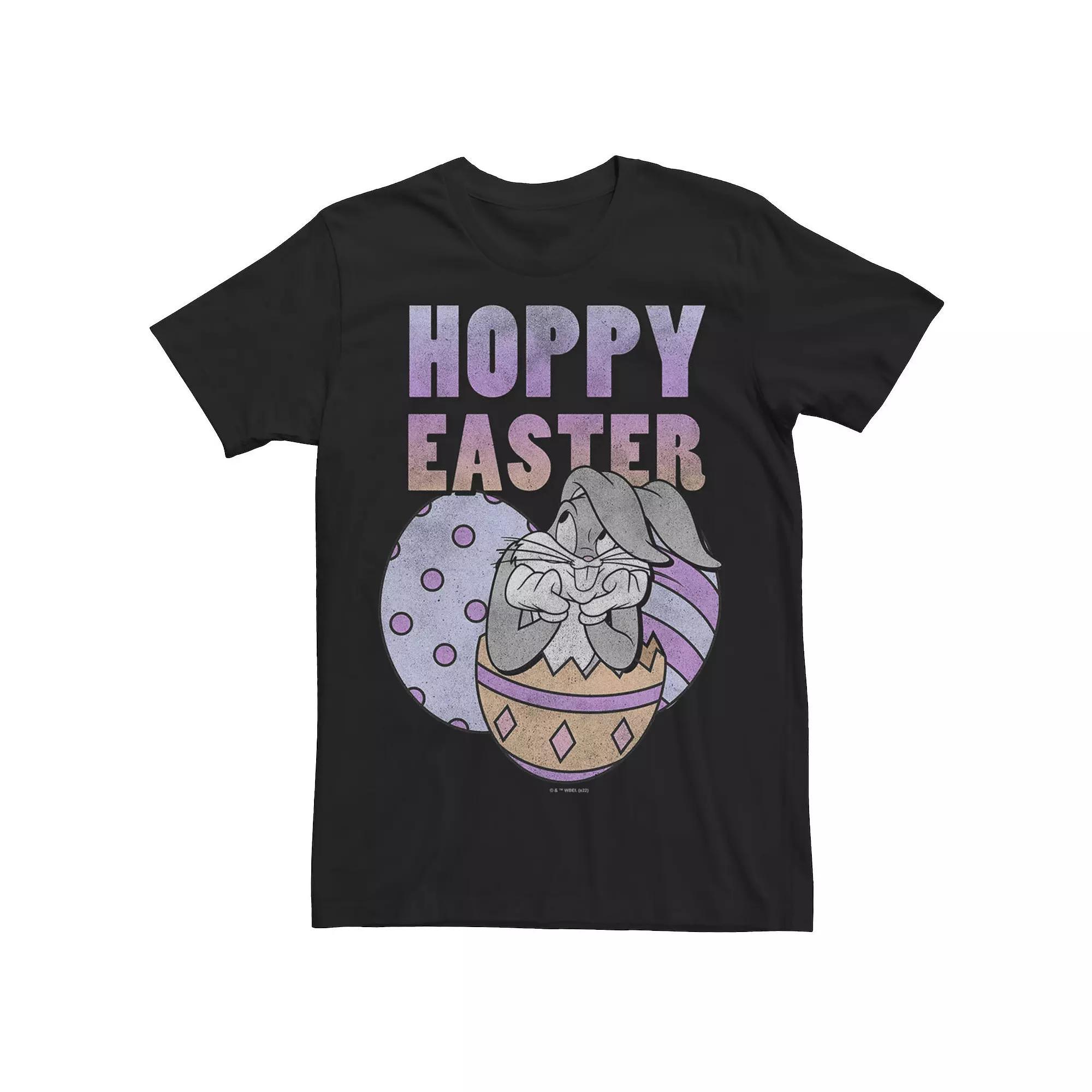 Men's Bugs Bunny Hoppy Easter Eggs Tee, Size: XXL, Black Product Image