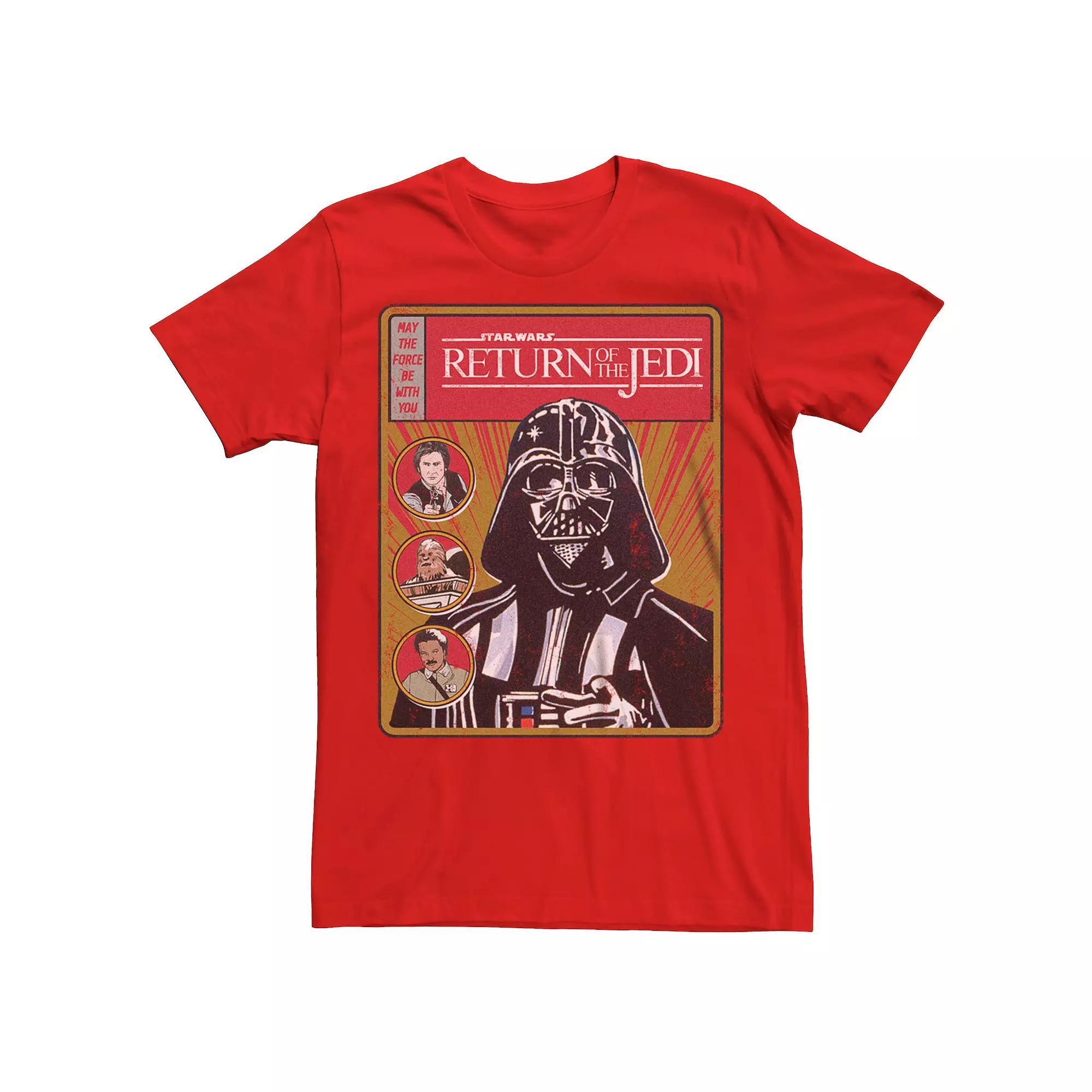 Men's Star Wars The Return Of The Jedi Darth Vader Comic Cover Tee, Size: XXL, Red Product Image