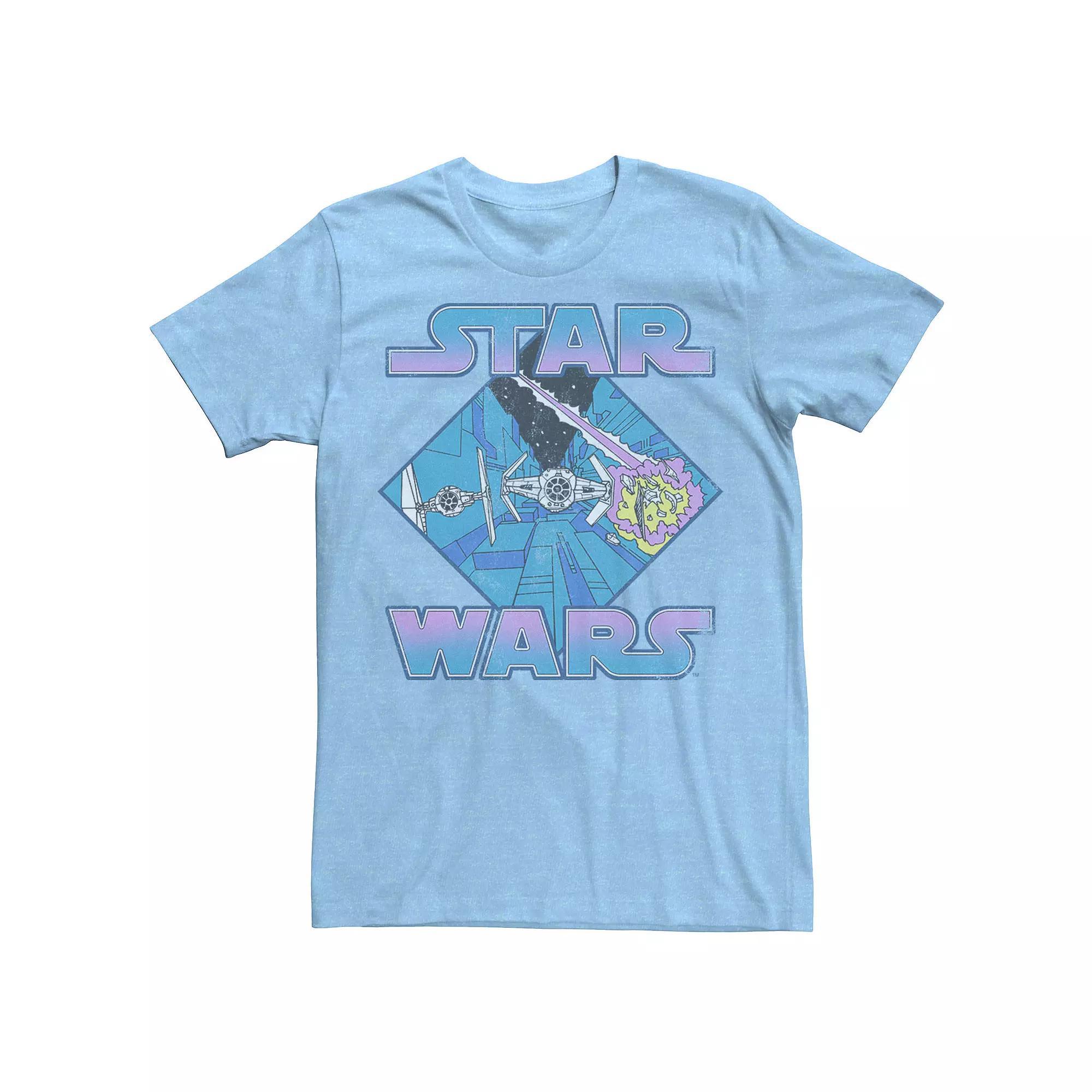 Men's Star Wars Retro Color Death Star Chase Graphic Tee,  Product Image