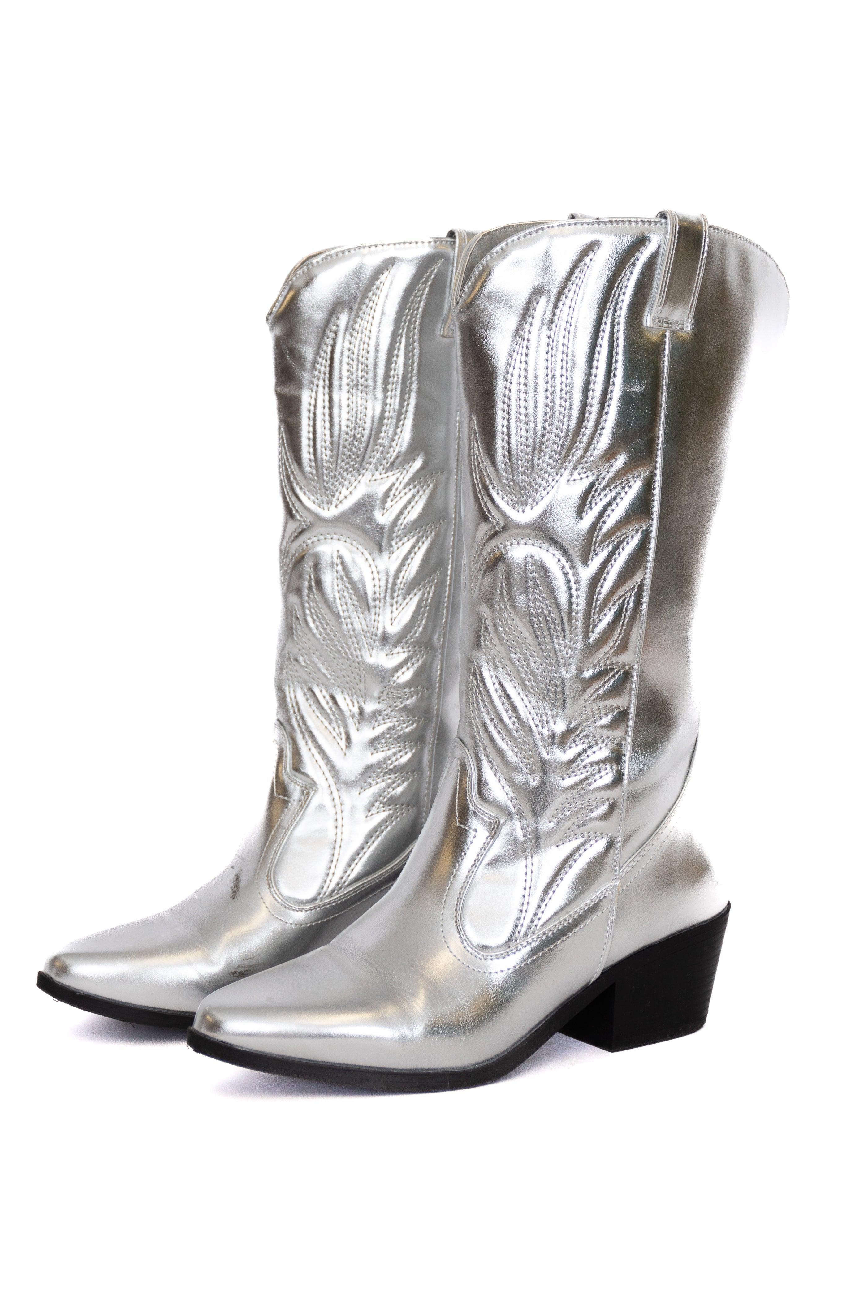 Dixie Silver Western Boots FINAL SALE Product Image