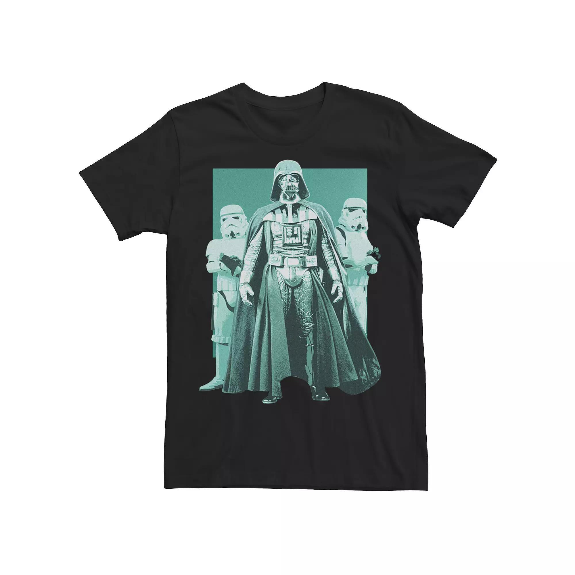 Men's Star Wars Darth Vader & Stormtroopers Portrait Tee, Size: Medium, Black Product Image