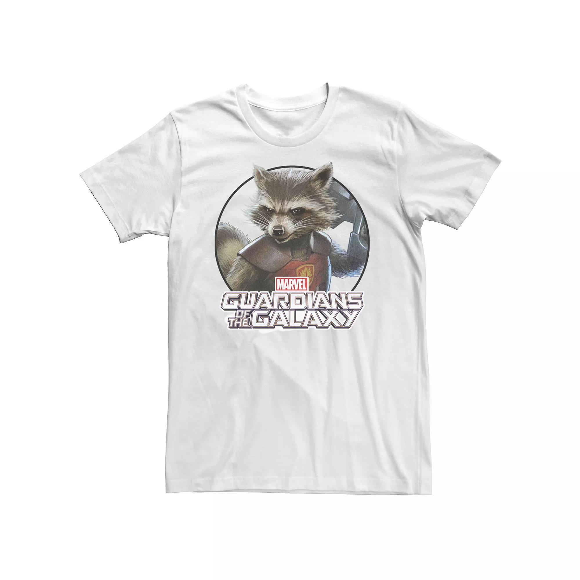 Big & Tall Marvel Rocket Guardians of the Galaxy Circle Tee, Men's,  Product Image